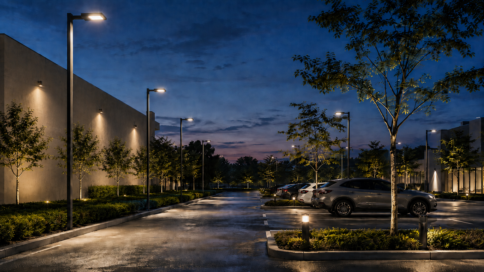 Iluminación para vialidades, estacionamientos y áreas exteriores